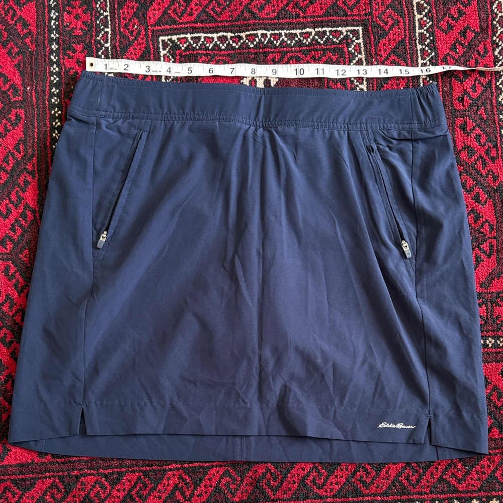 Eddie Bauer Navy Blue Athletic Skort with Zip Pockets golf/tennis, med, like new